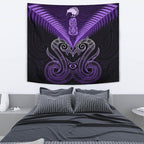 maori-manaia-new-zealand-tapestry-purple