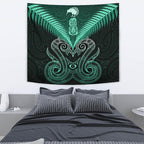 maori-manaia-new-zealand-tapestry-turquoise