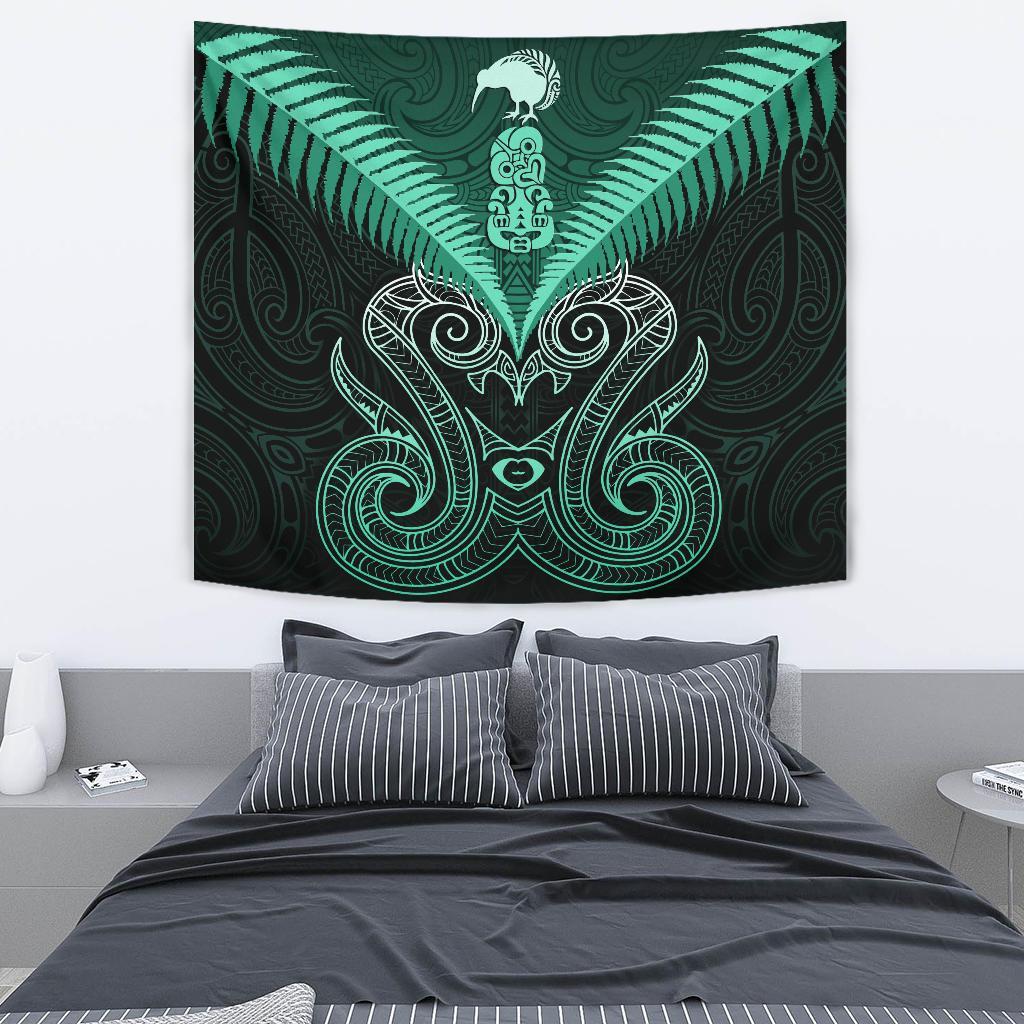 maori-manaia-new-zealand-tapestry-turquoise
