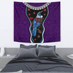 new-zealand-tui-bird-tapestry-pohutukawa-purple