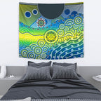 aboriginal-tapestry-dot-painting-indigenous-circle-patterns