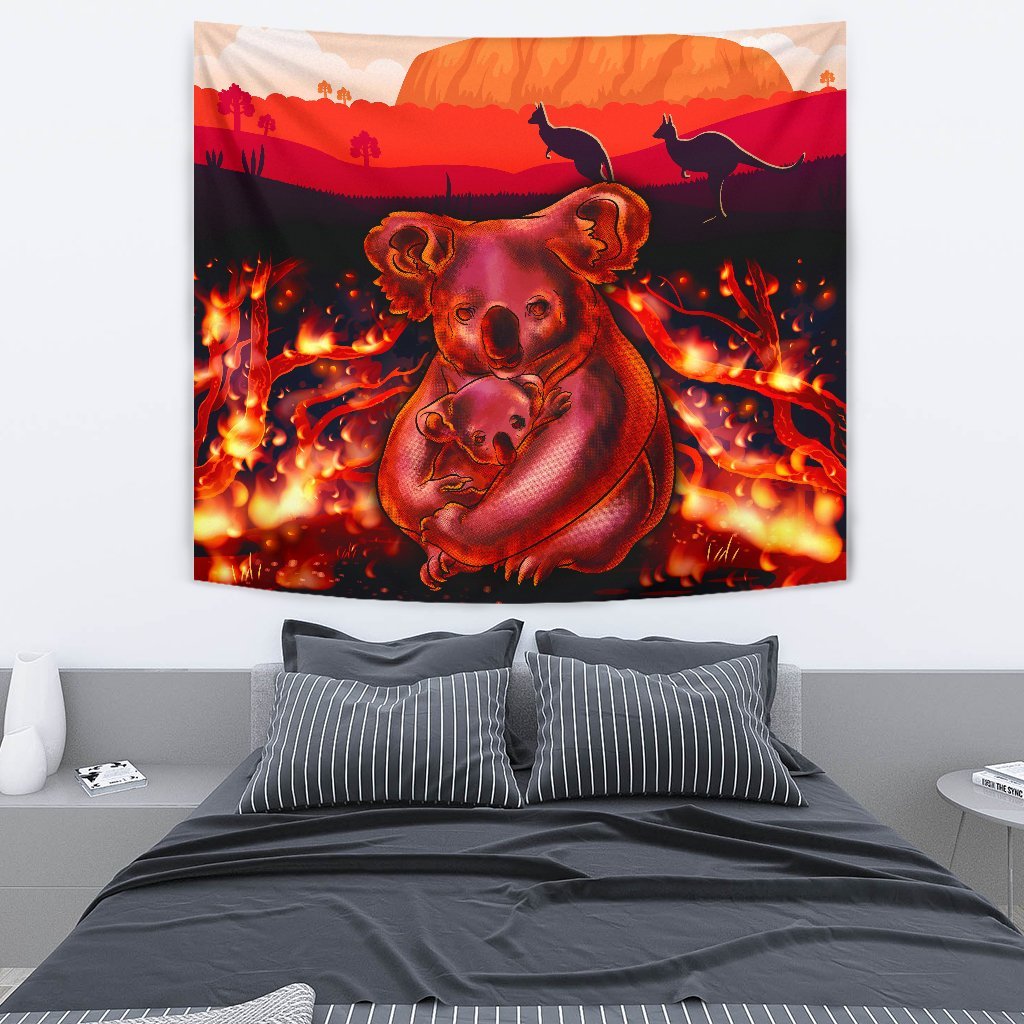 aboriginal-tapestry-koala-bushfire-pray-for-australia