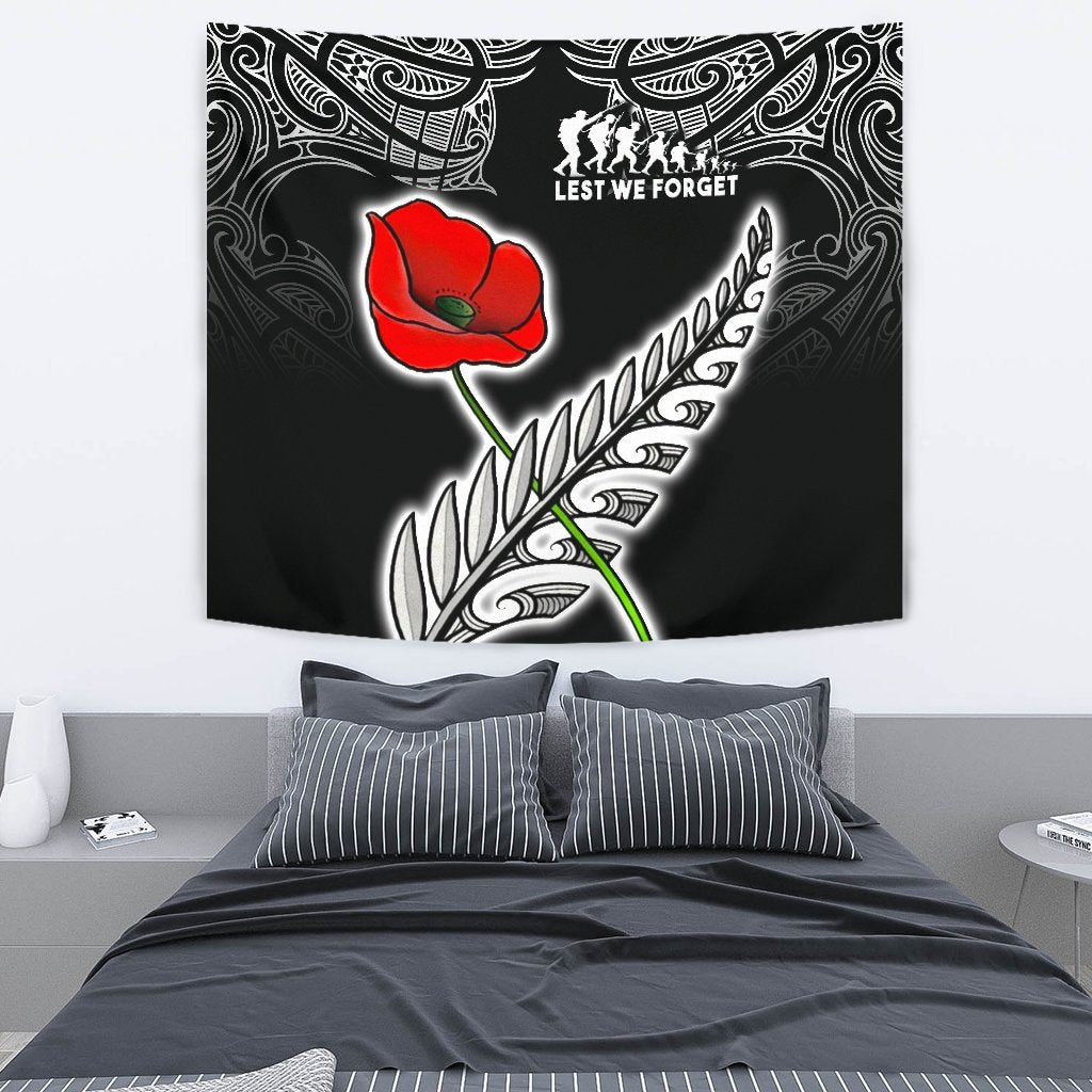 anzac-australia-and-new-zealand-tapestry-poppy-fern-lest-we-forget