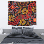 aboriginal-tapestry-indigenous-circle-dot-painting-style-1