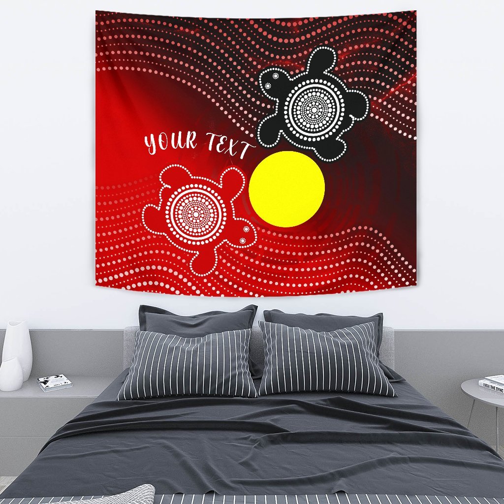 custom-aboriginal-tapestry-indigenous-circle-dot-painting-style