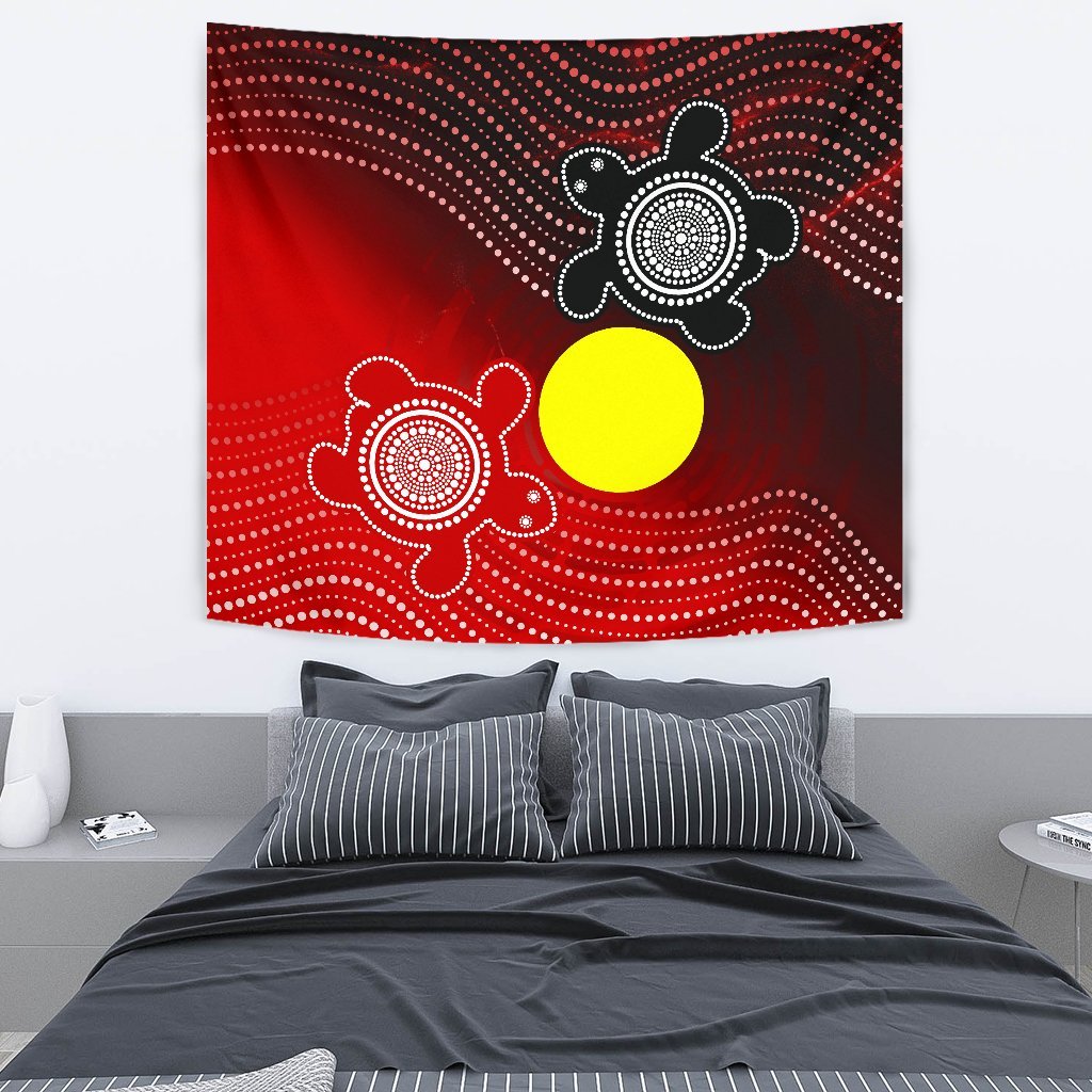 aboriginal-tapestry-indigenous-circle-dot-painting-style