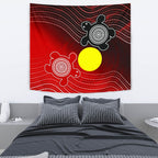 aboriginal-tapestry-indigenous-circle-dot-painting-style