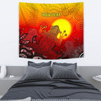customaboriginal-tapestry-indigenous-frog-red