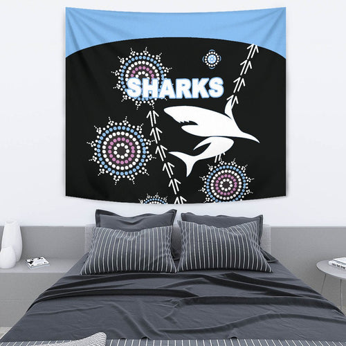 cronulla-tapestry-sharks-simple-indigenous-black