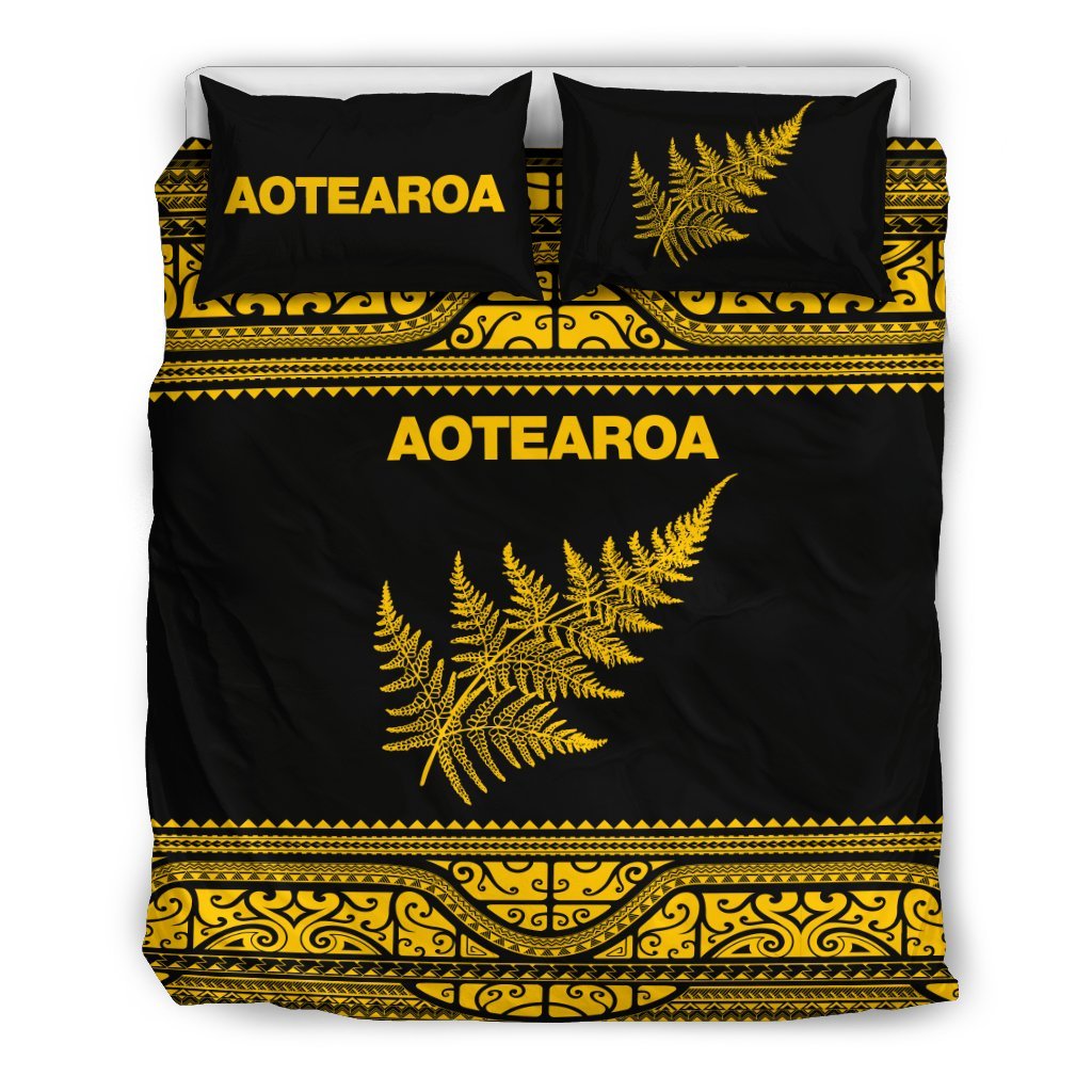 aotearoa-new-zealand-maori-bedding-set-silver-fern-yellow