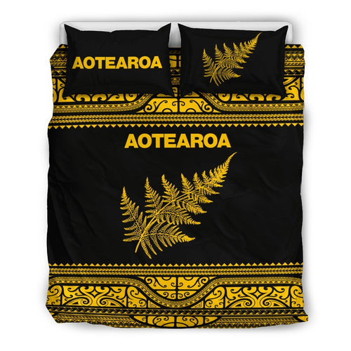 aotearoa-new-zealand-maori-bedding-set-silver-fern-yellow