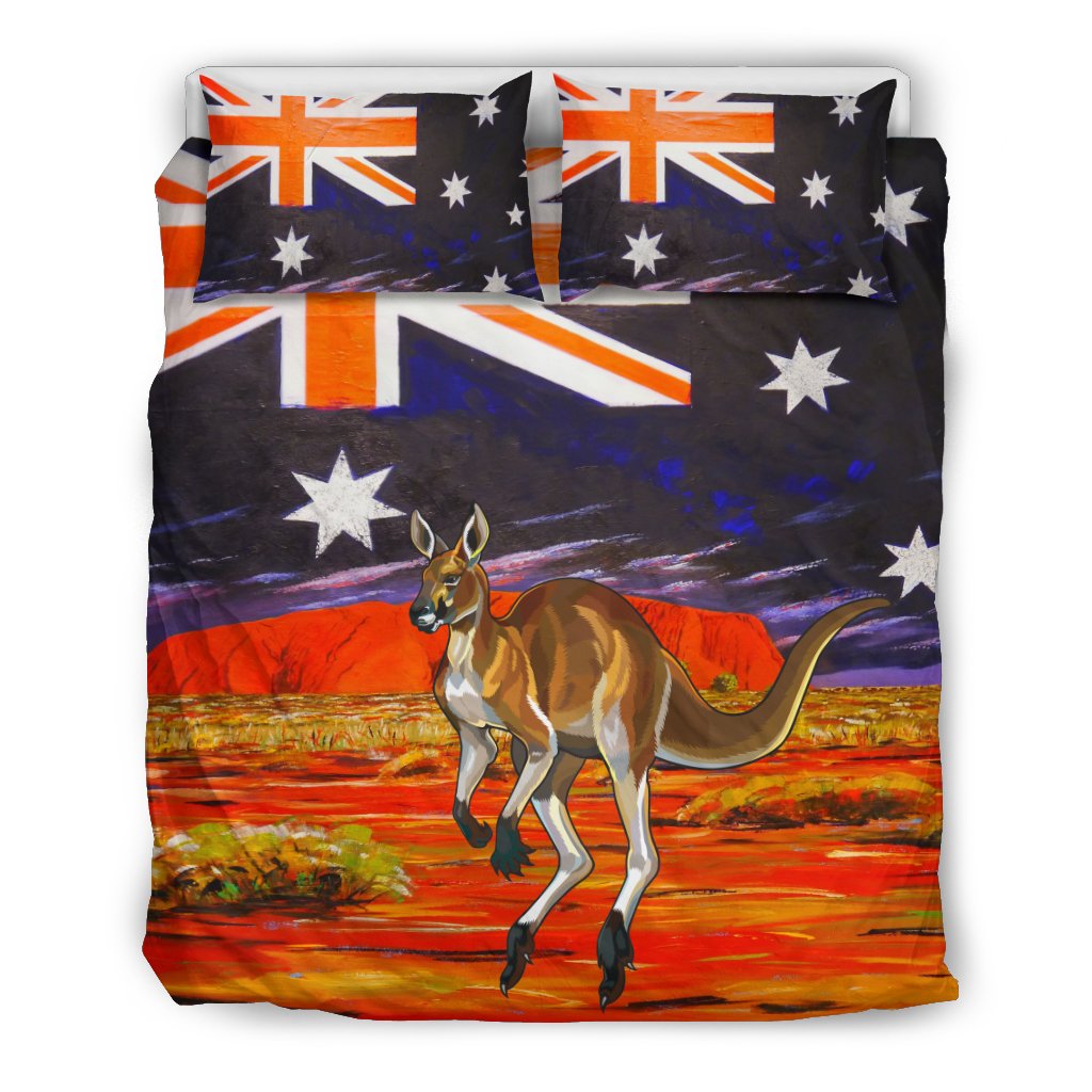 aboriginal-bedding-sets-kangaroo-aus-flag-uluru-landscape-art
