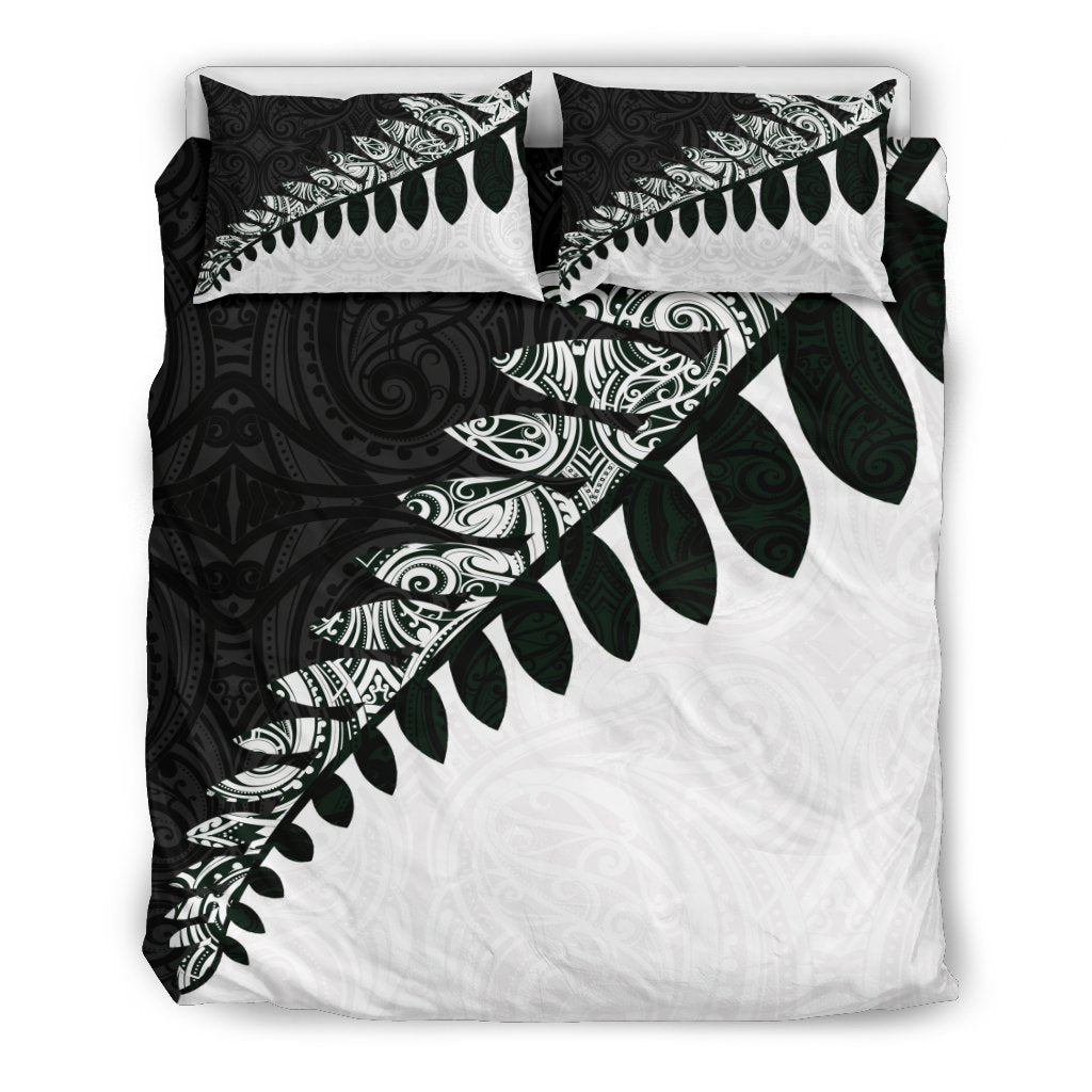 new-zealand-silver-fern-bedding-set-black-white