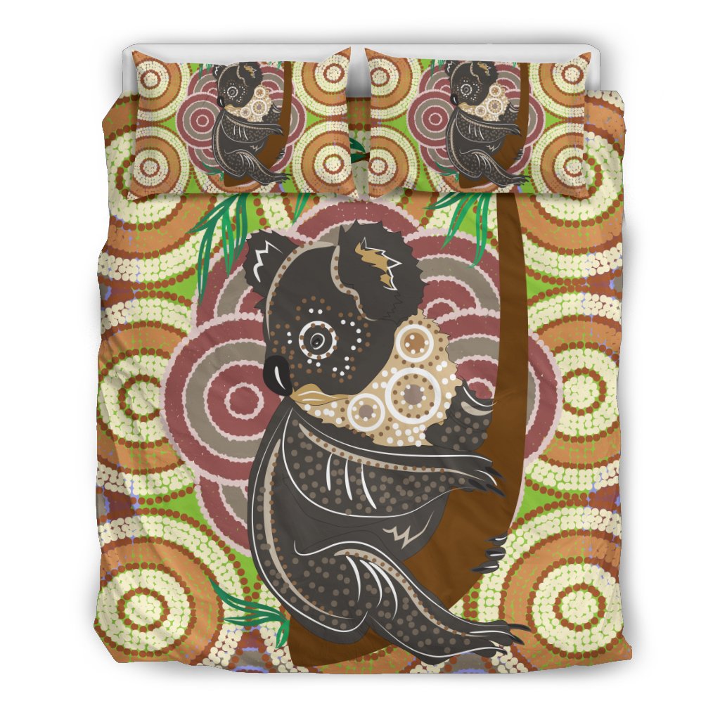 aboriginal-bedding-sets-koala-patterns-circle-dot-painting