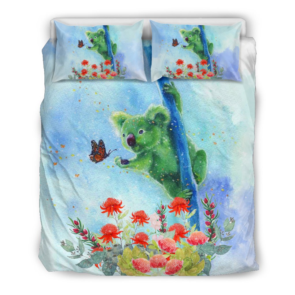 bedding-sets-koala-bed-butterfly-in-waratah-painting-sets