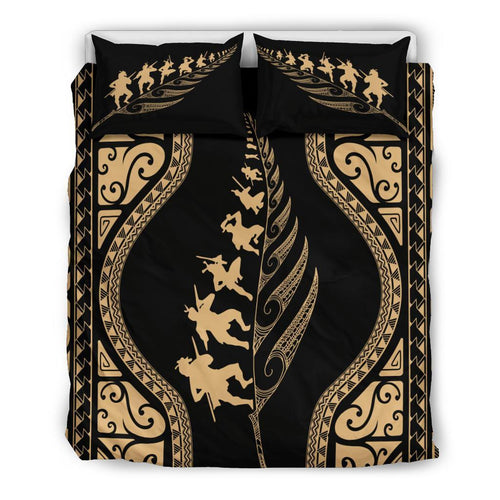 new-zealand-haka-fern-bedding-set-gold