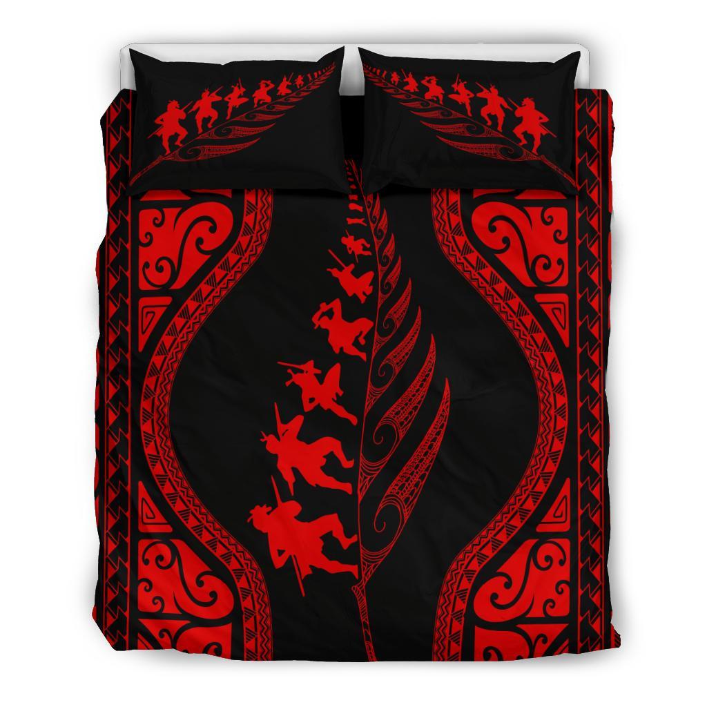 new-zealand-haka-fern-bedding-set-red
