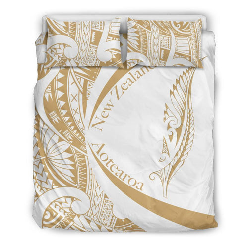 new-zealand-silver-fern-bedding-set-maori-tattoo-circle-style-white