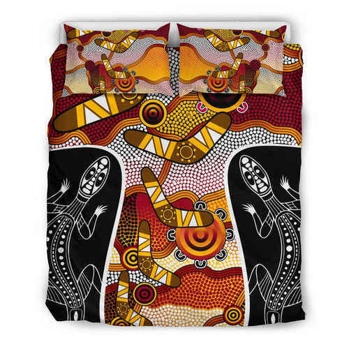 aboriginal-bedding-set-lizard-dot-painting-boomerang-patterns