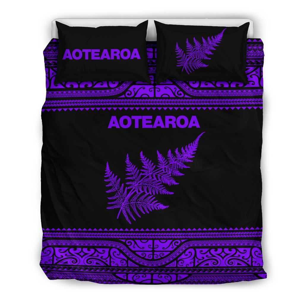aotearoa-new-zealand-maori-bedding-set-silver-fern-purple