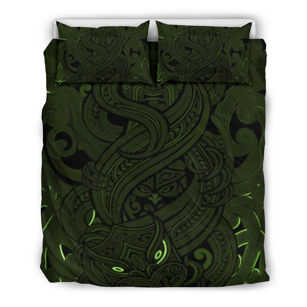 new-zealand-bedding-set-maori-gods-tumatauenga-god-of-war-green