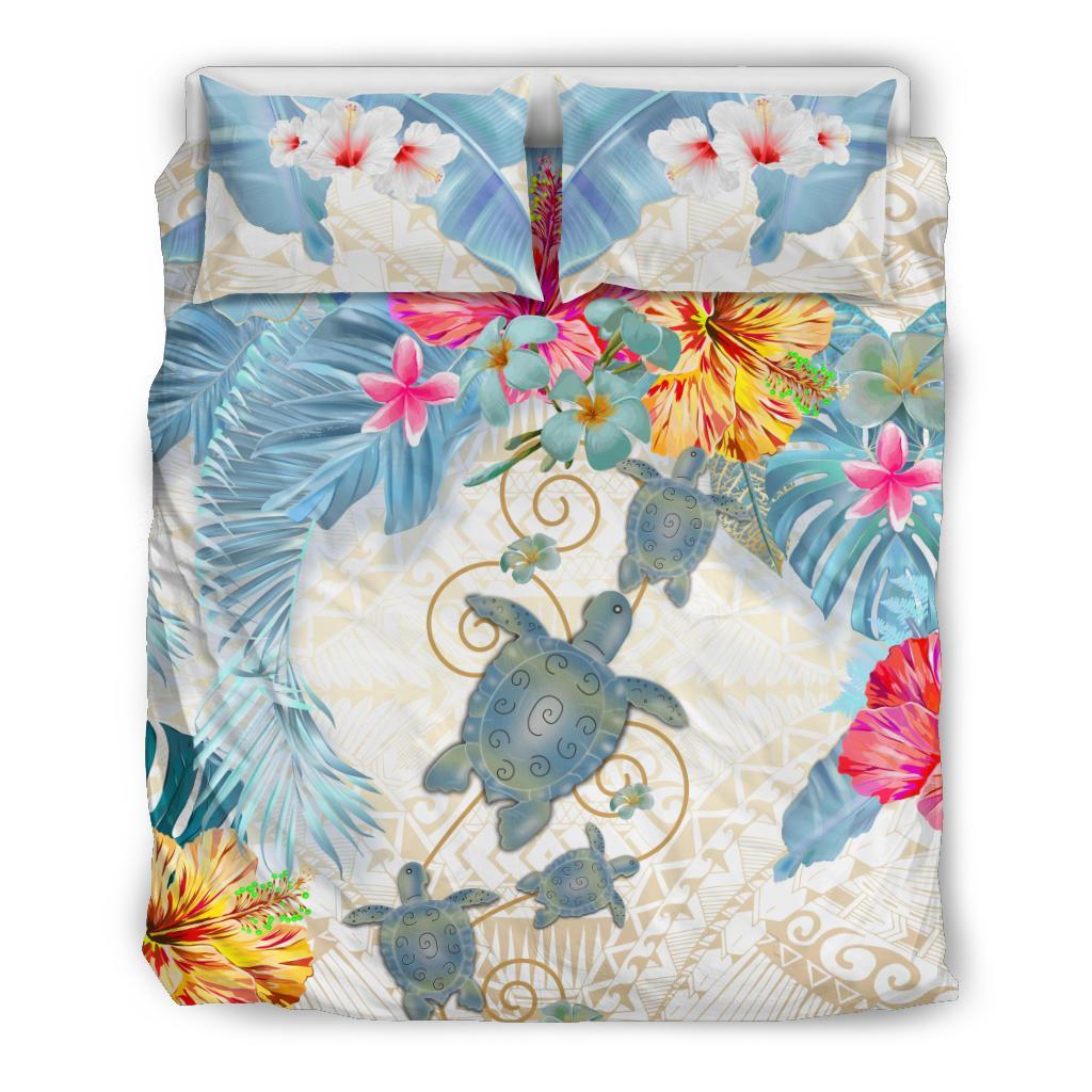 turtle-bedding-set-hibiscus-and-palm-leaf