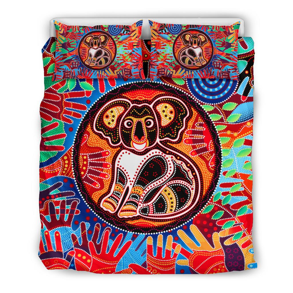 aboriginal-bedding-set-koala-and-hand-art-dot-painting-bedding-set