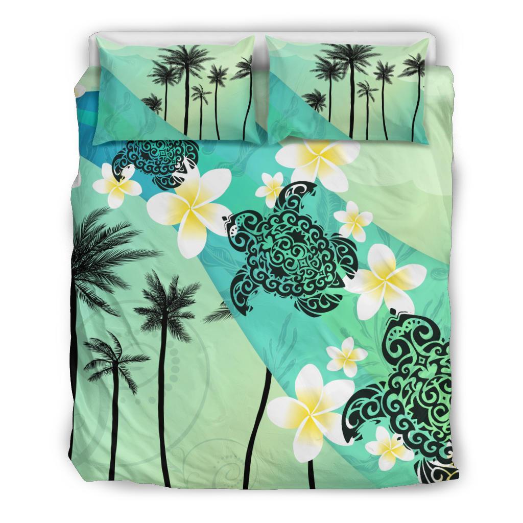 turtle-plumeria-bedding-set