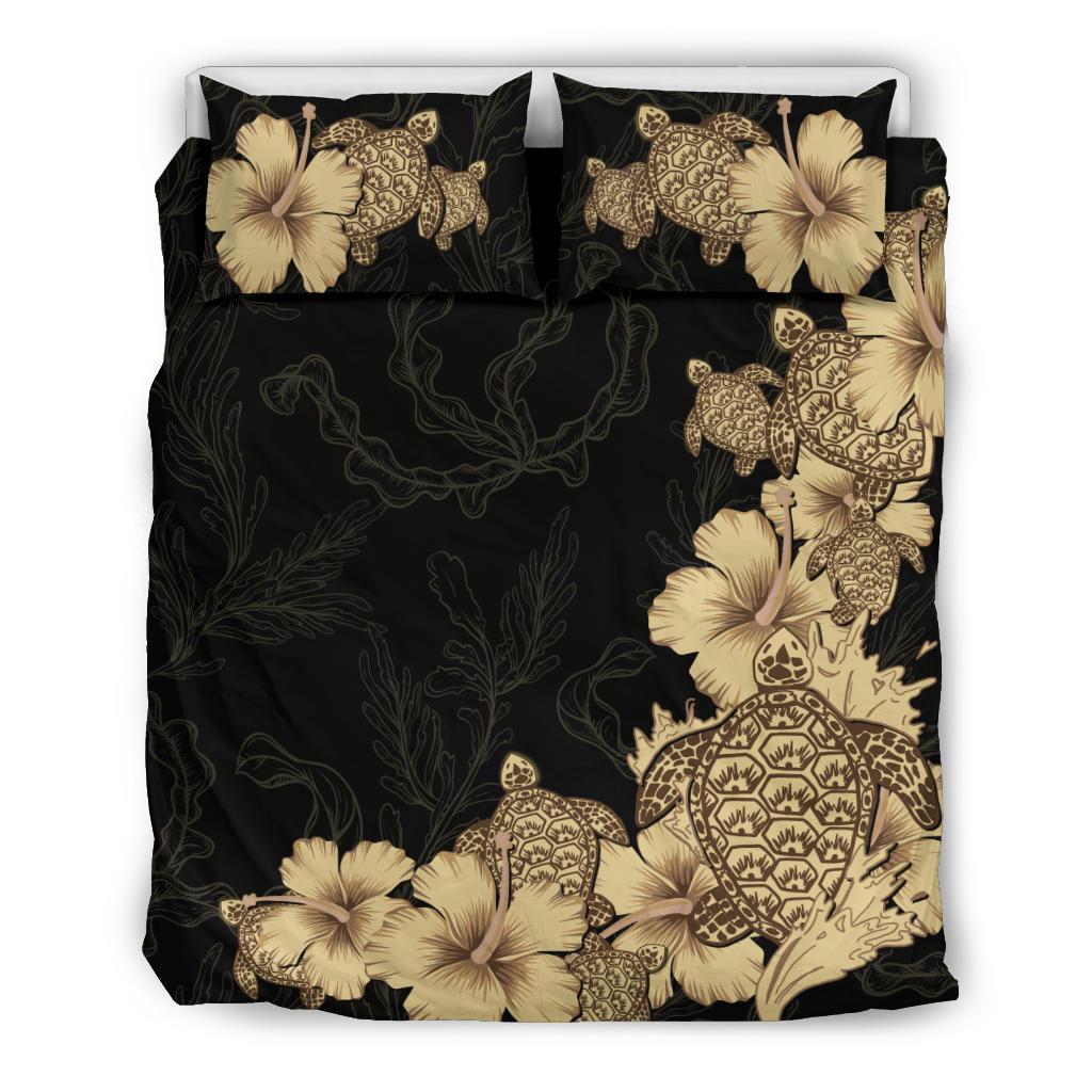 hibiscus-plumeria-golden-turtle-bedding-set