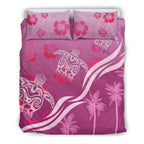 pink-turtle-hibiscus-bedding-set