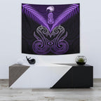 maori-manaia-new-zealand-tapestry-purple