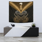 maori-manaia-new-zealand-tapestry-gold