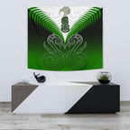 maori-manaia-new-zealand-tapestry-green