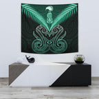 maori-manaia-new-zealand-tapestry-turquoise