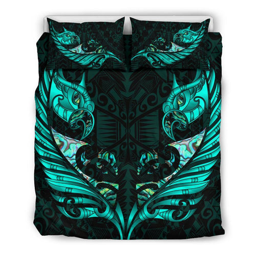new-zealand-bedding-set-manaia-paua-fern-wing-turquoise