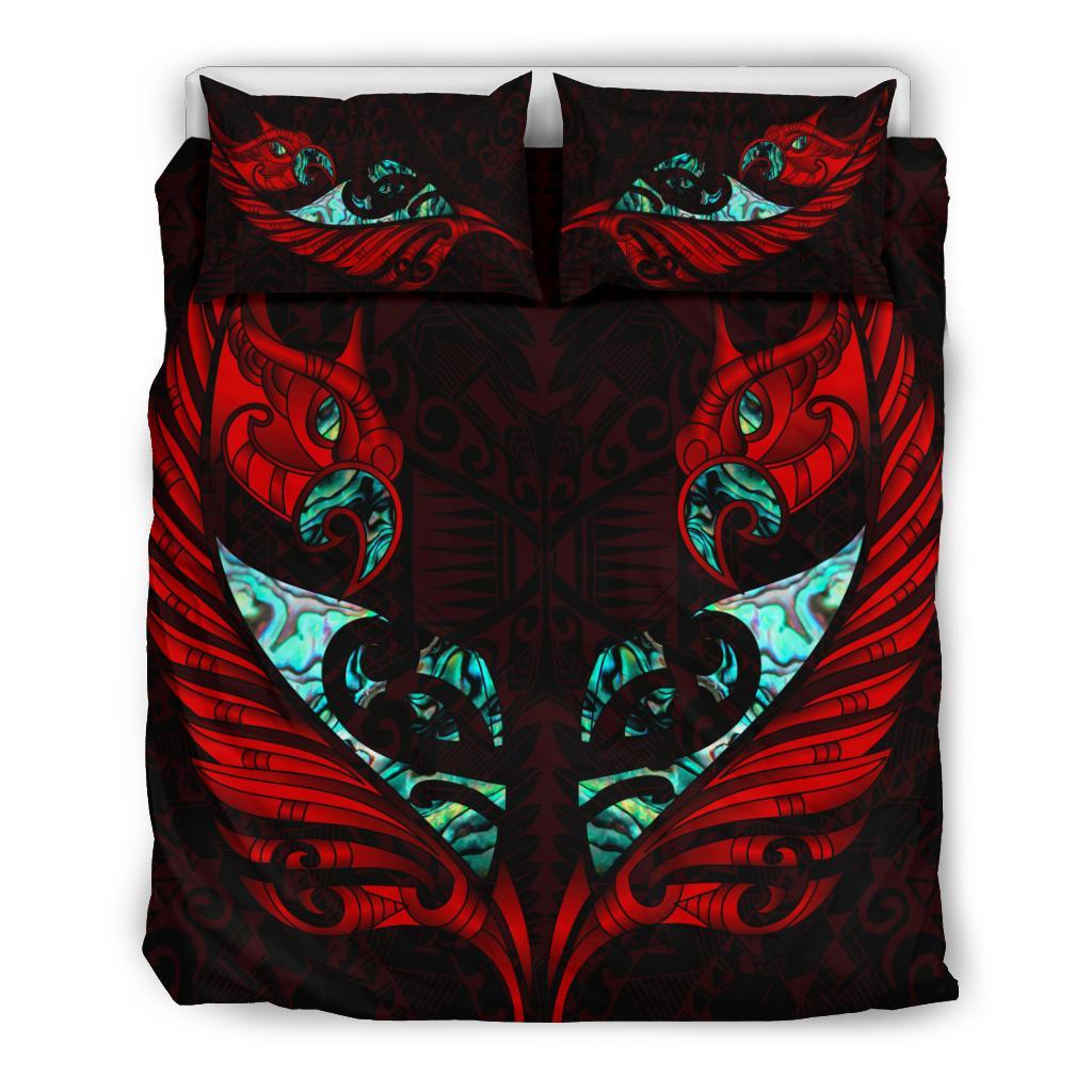 new-zealand-bedding-set-manaia-paua-fern-wing-red