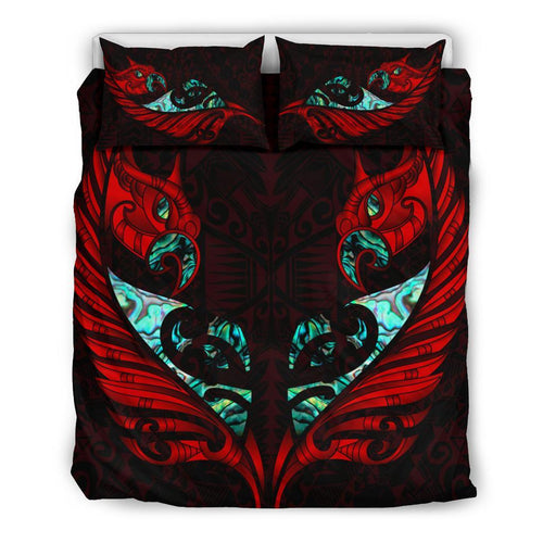 new-zealand-bedding-set-manaia-paua-fern-wing-red