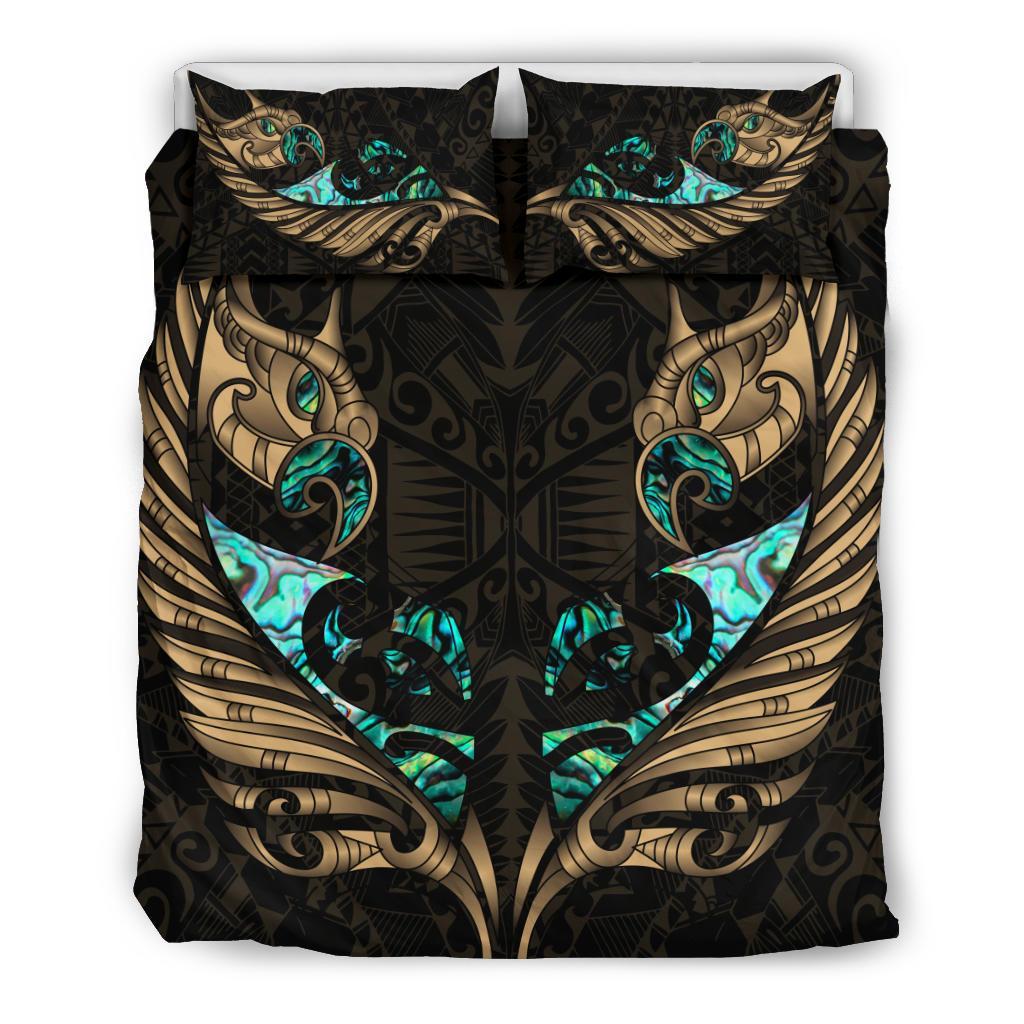 new-zealand-bedding-set-manaia-paua-fern-wing-gold
