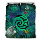 new-zealand-bedding-set-koru-fern-mix-tui-bird-tropical-floral-turquoise