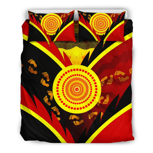 aboriginal-bedding-set-indigenous-flag-with-footprint-hand-art