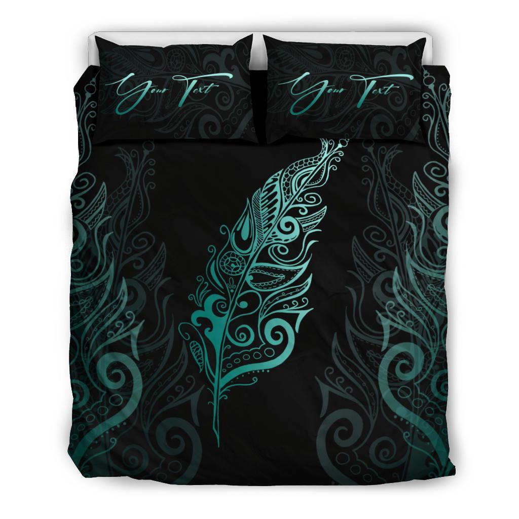 signature-custom-light-silver-fern-bedding-set-turquoise