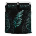 signature-custom-light-silver-fern-bedding-set-turquoise