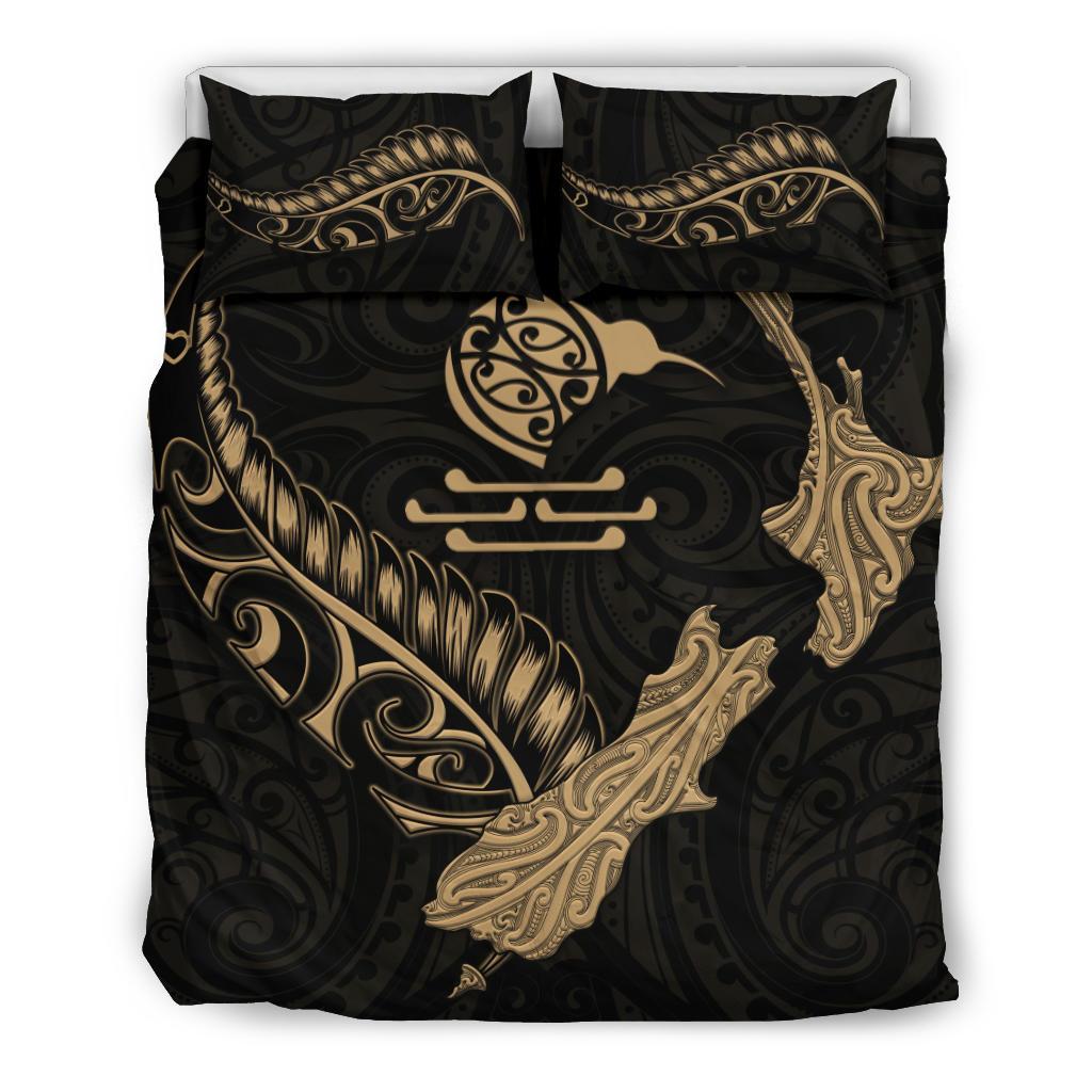 new-zealand-heart-bedding-set-map-kiwi-mix-silver-fern-gold