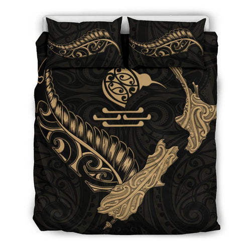 new-zealand-heart-bedding-set-map-kiwi-mix-silver-fern-gold