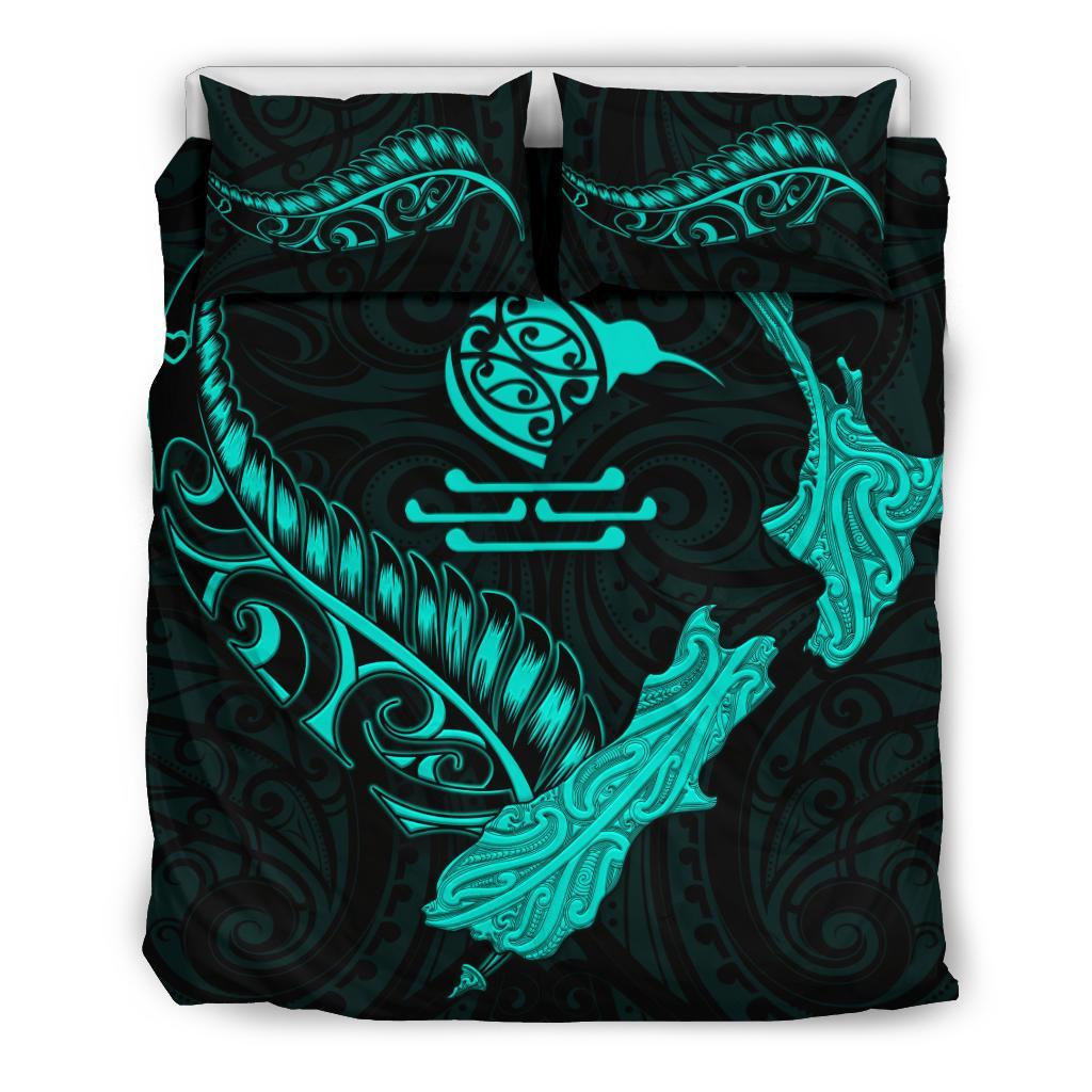 new-zealand-heart-bedding-set-map-kiwi-mix-silver-fern-turquoise