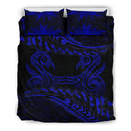 new-zealand-bedding-set-blue-manaia-maori-silver-fern-duvet-cover