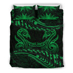 new-zealand-bedding-set-green-manaia-maori-silver-fern-duvet-cover