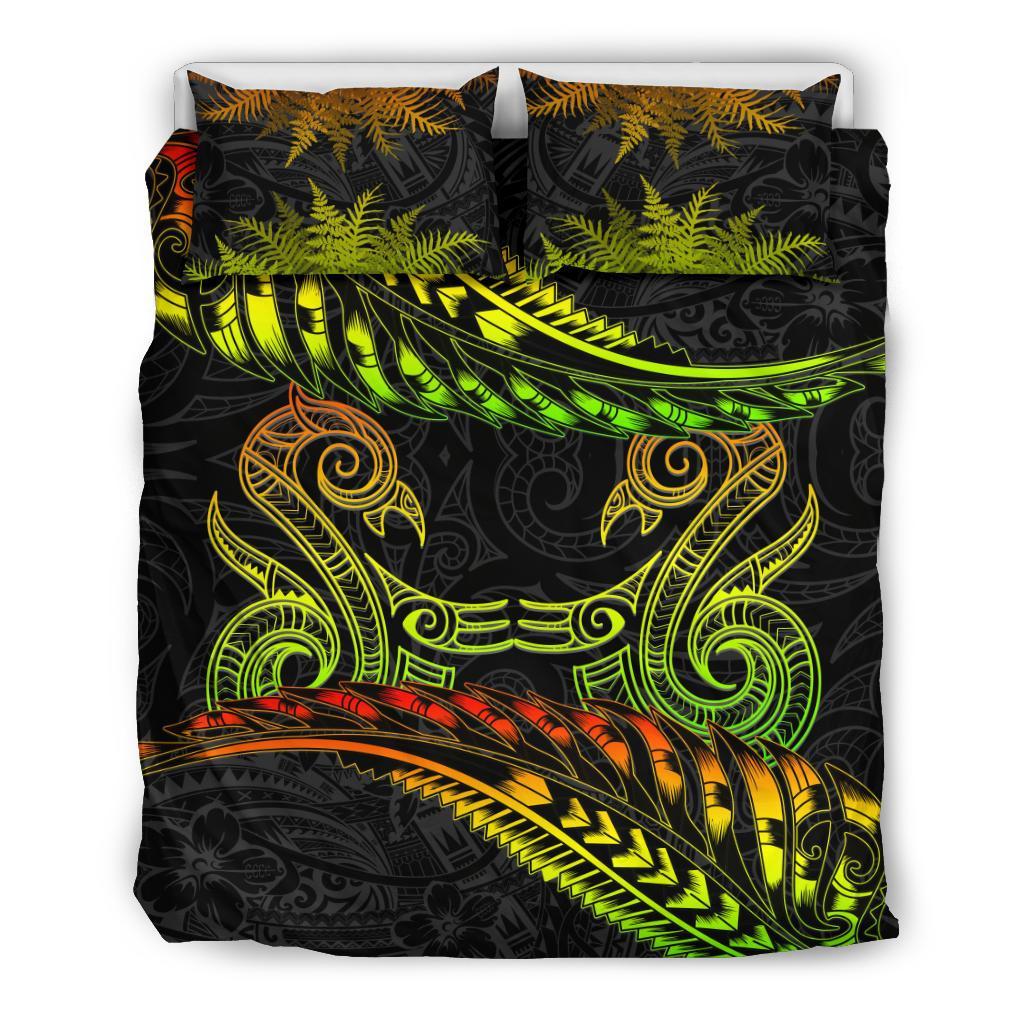 new-zealand-bedding-set-reggae-manaia-maori-silver-fern-duvet-cover