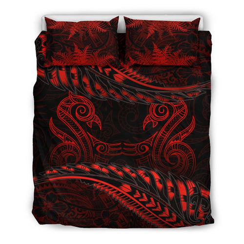aotearoa-bedding-set-red-maori-manaia-with-silver-fern