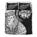 lion-maori-tattoo-silver-fern-bedding-set